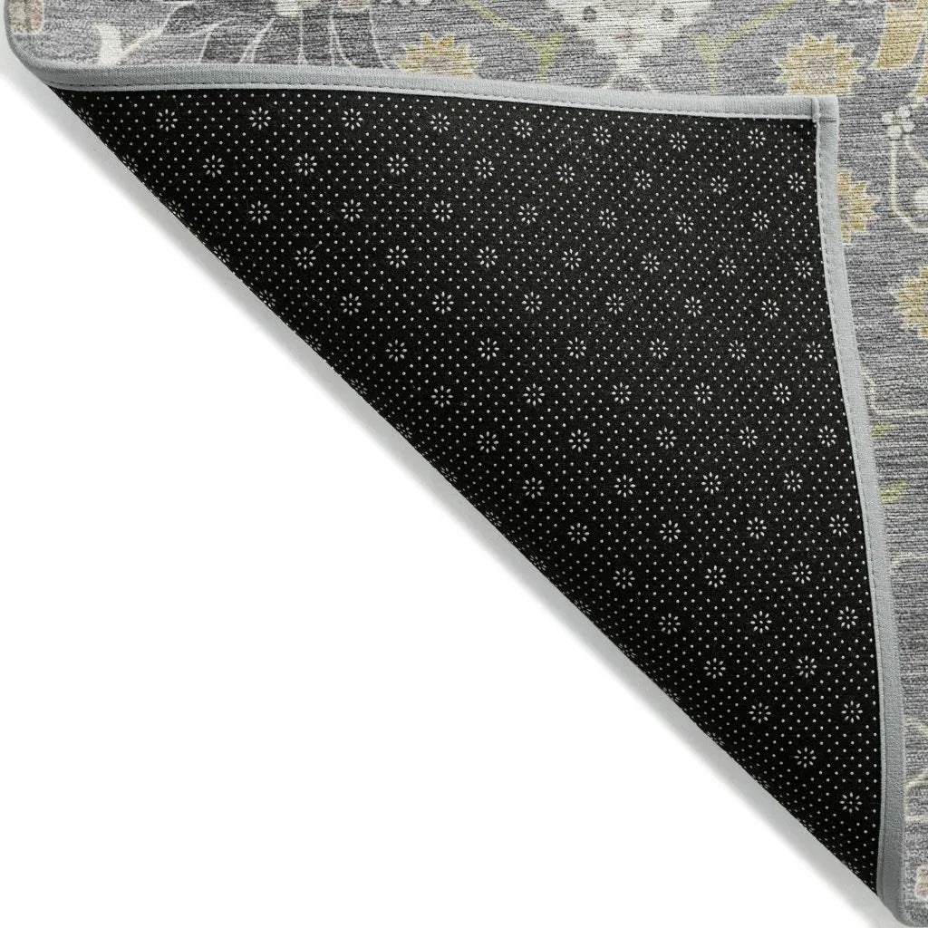 LOOMLAN Rugs Elara Gray Washable Indoor-Outdoor Rug