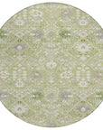 LOOMLAN Rugs Elara Green Washable Indoor-Outdoor Rug