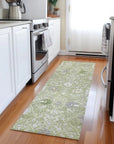 LOOMLAN Rugs Elara Green Washable Indoor-Outdoor Rug