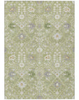 LOOMLAN Rugs Elara Green Washable Indoor-Outdoor Rug