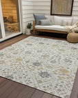 LOOMLAN Rugs Elara Ivory Washable Indoor-Outdoor Rug