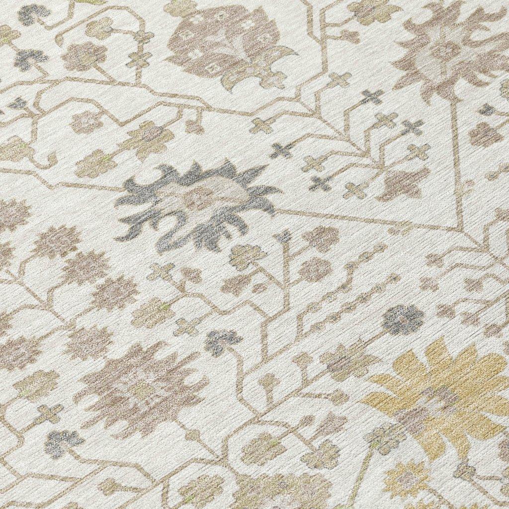 LOOMLAN Rugs Elara Ivory Washable Indoor-Outdoor Rug