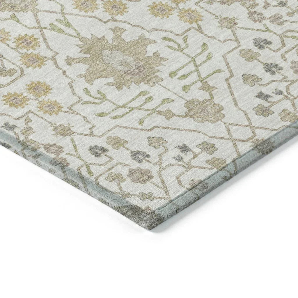LOOMLAN Rugs Elara Ivory Washable Indoor-Outdoor Rug