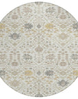LOOMLAN Rugs Elara Ivory Washable Indoor-Outdoor Rug