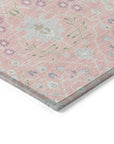LOOMLAN Rugs Elara Pink Washable Indoor-Outdoor Rug