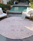 LOOMLAN Rugs Elara Pink Washable Indoor-Outdoor Rug