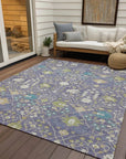 LOOMLAN Rugs Elara Purple Washable Indoor-Outdoor Rug