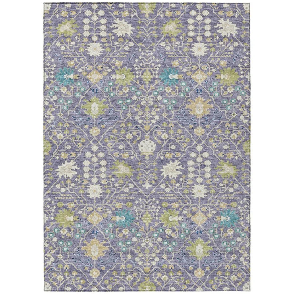 LOOMLAN Rugs Elara Purple Washable Indoor-Outdoor Rug