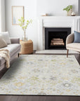 LOOMLAN Rugs Elara Silver Washable Indoor-Outdoor Rug