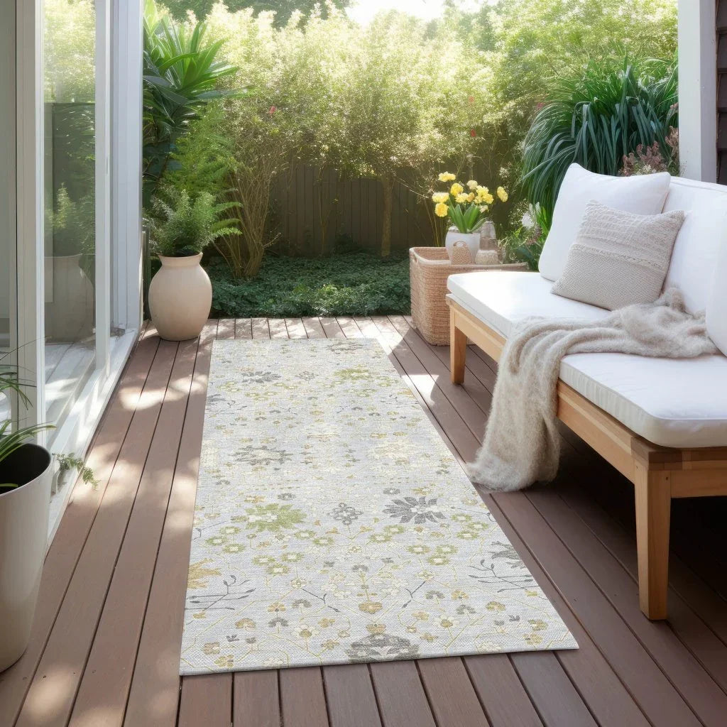 LOOMLAN Rugs Elara Silver Washable Indoor-Outdoor Rug