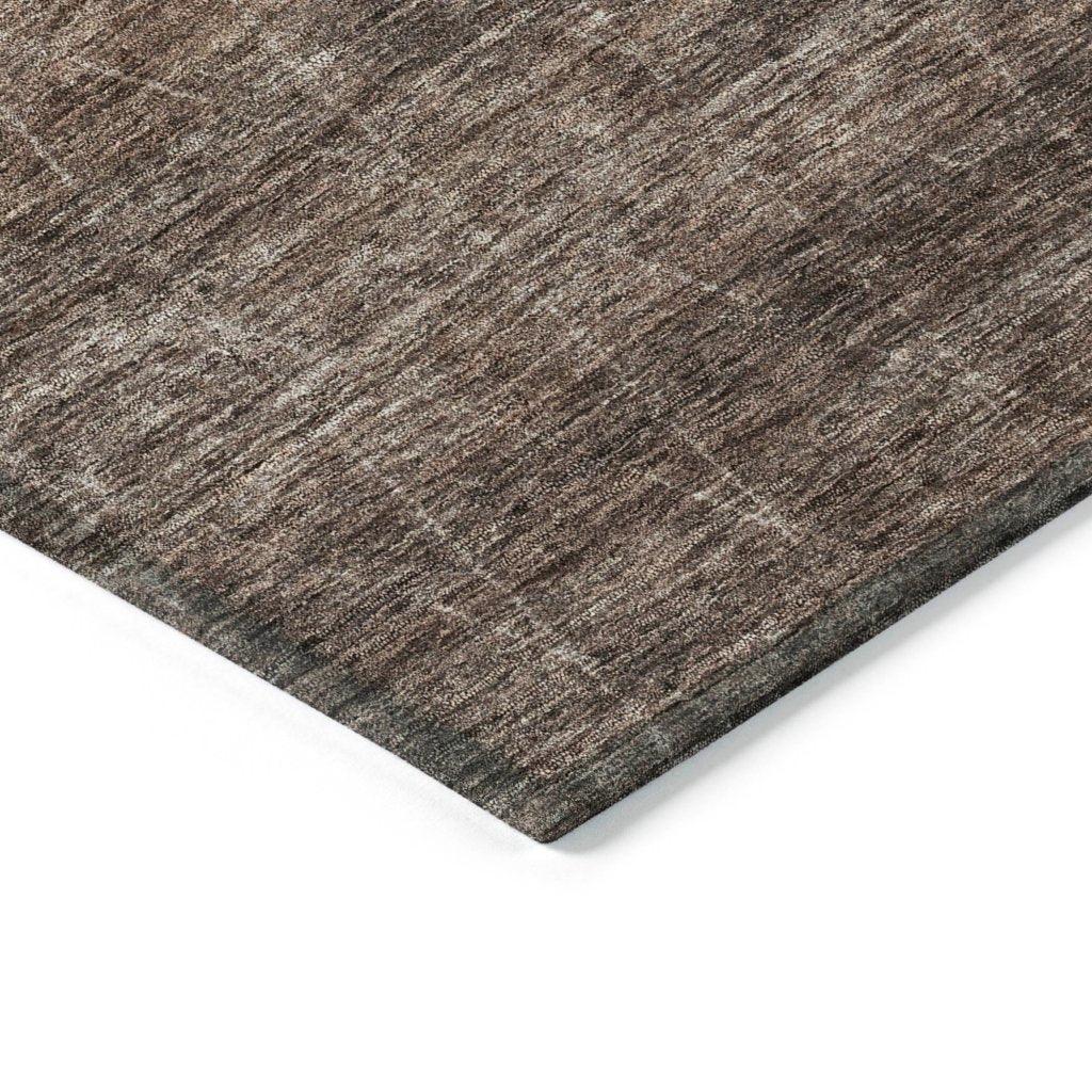LOOMLAN Rugs Elaria Brown Washable Indoor-Outdoor Rug