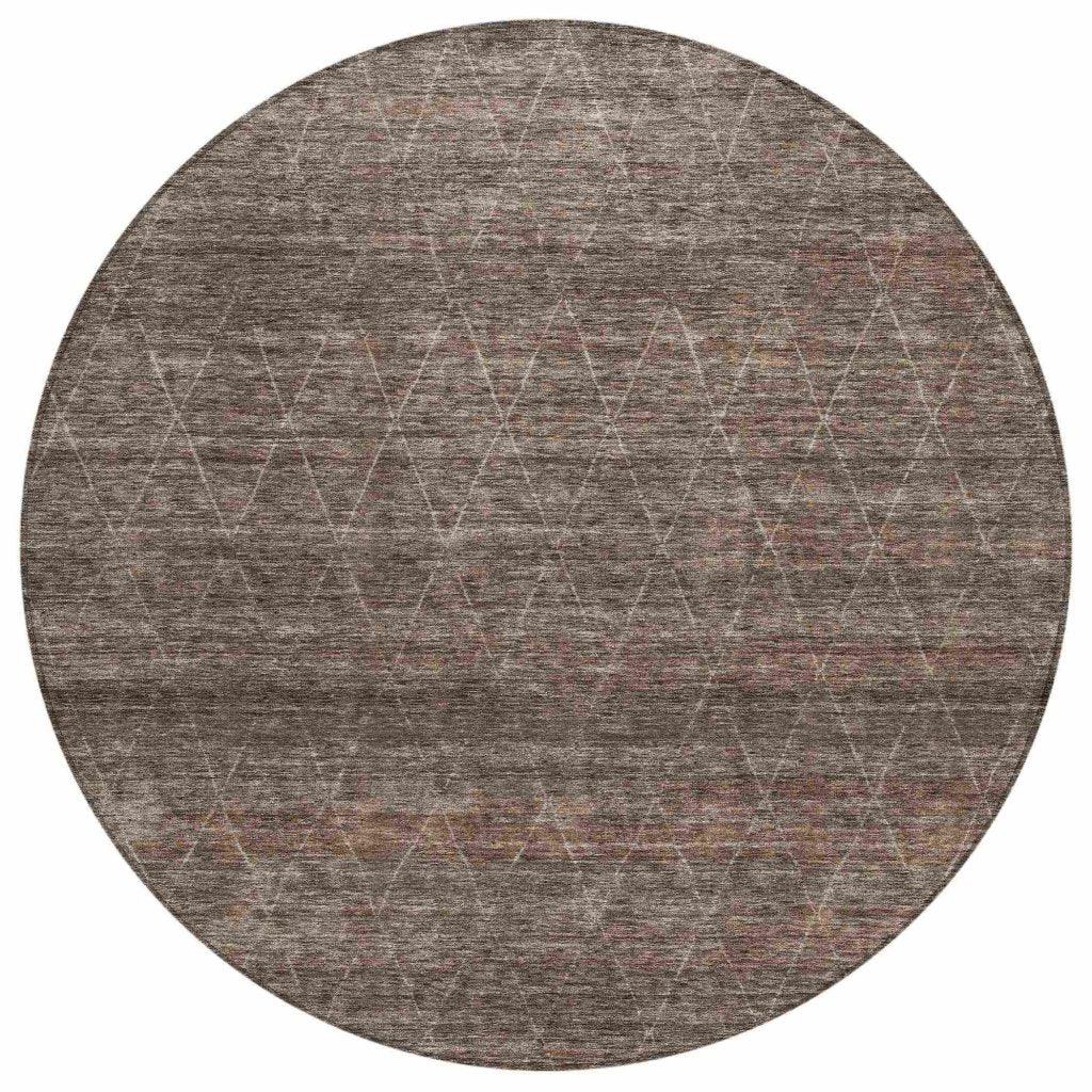 LOOMLAN Rugs Elaria Brown Washable Indoor-Outdoor Rug