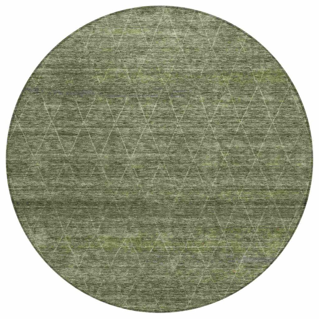 LOOMLAN Rugs Elaria Green Washable Indoor-Outdoor Rug