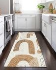 LOOMLAN Rugs Elas Ivory Washable Indoor-Outdoor Rug