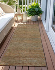 LOOMLAN Rugs Elenore Brown Washable Indoor-Outdoor Rug