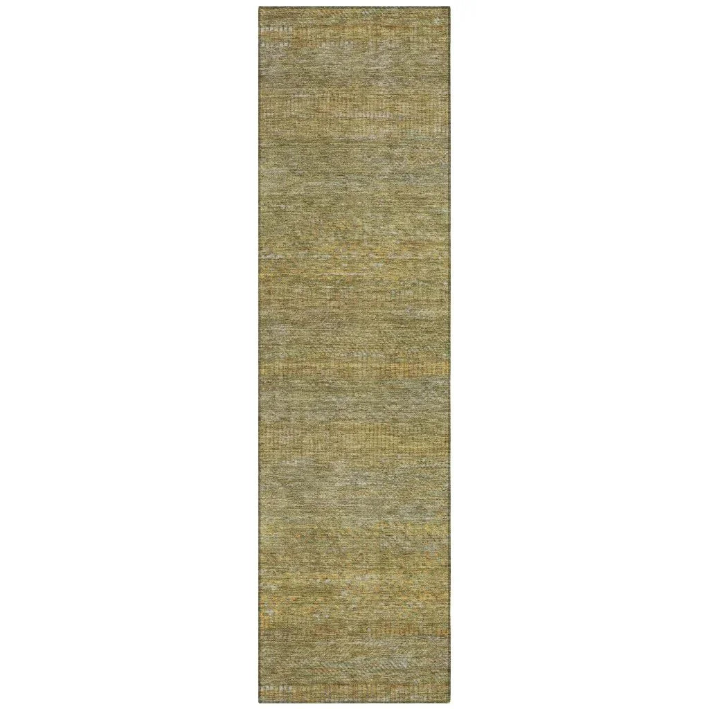 LOOMLAN Rugs Elenore Green Washable Indoor-Outdoor Rug