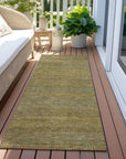 LOOMLAN Rugs Elenore Green Washable Indoor-Outdoor Rug