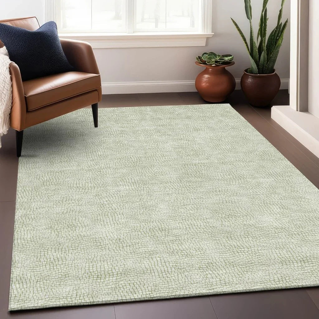 LOOMLAN Rugs Eleya Aloe Washable Indoor-Outdoor Rug
