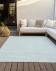 LOOMLAN Rugs Eleya Blue Washable Indoor-Outdoor Rug