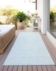 LOOMLAN Rugs Eleya Blue Washable Indoor-Outdoor Rug