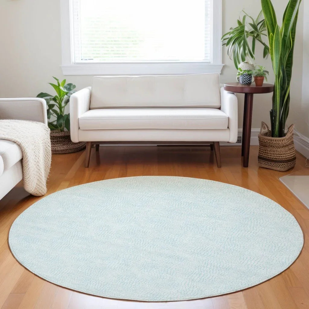 LOOMLAN Rugs Eleya Blue Washable Indoor-Outdoor Rug