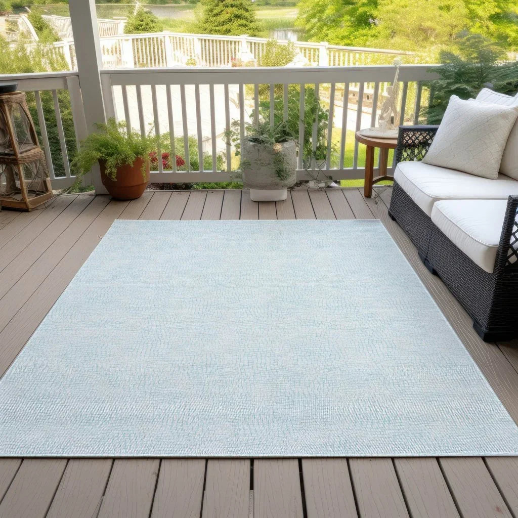 LOOMLAN Rugs Eleya Blue Washable Indoor-Outdoor Rug