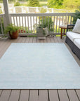 LOOMLAN Rugs Eleya Blue Washable Indoor-Outdoor Rug