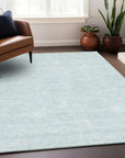 LOOMLAN Rugs Eleya Blue Washable Indoor-Outdoor Rug