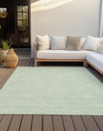 LOOMLAN Rugs Eleya Green Washable Indoor-Outdoor Rug