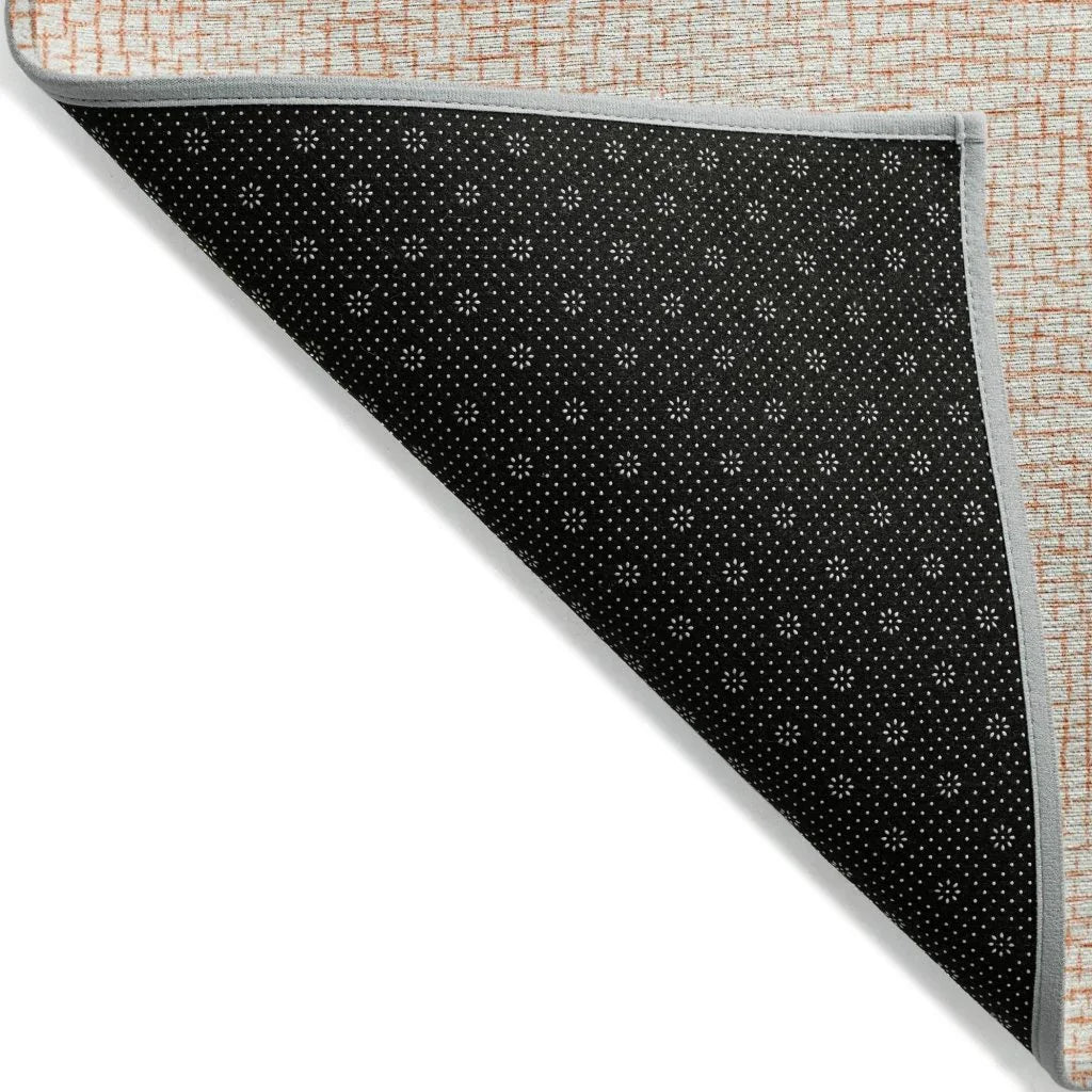 LOOMLAN Rugs Eleya Orange Washable Indoor-Outdoor Rug