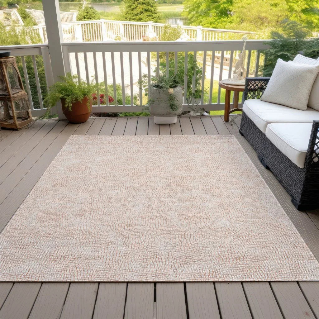 LOOMLAN Rugs Eleya Orange Washable Indoor-Outdoor Rug