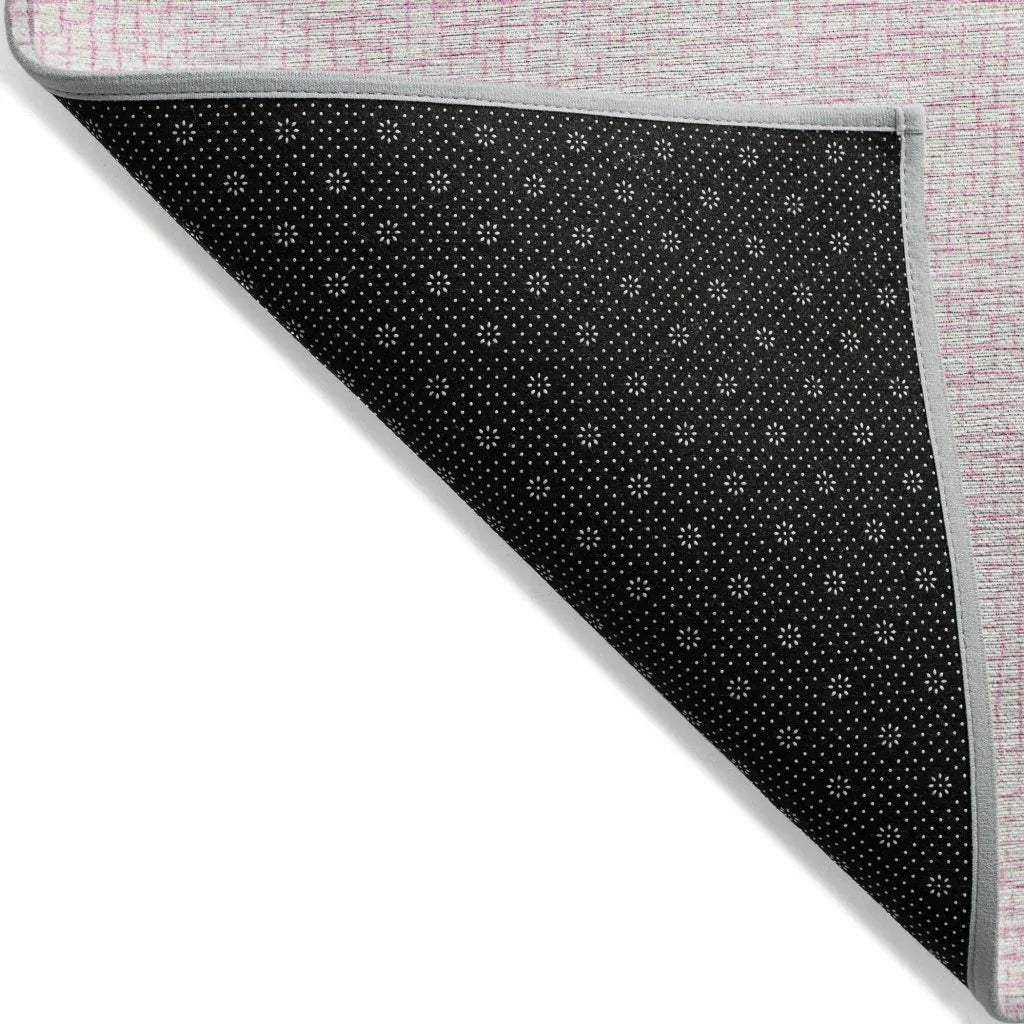 LOOMLAN Rugs Eleya Pink Washable Indoor-Outdoor Rug