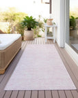 LOOMLAN Rugs Eleya Pink Washable Indoor-Outdoor Rug