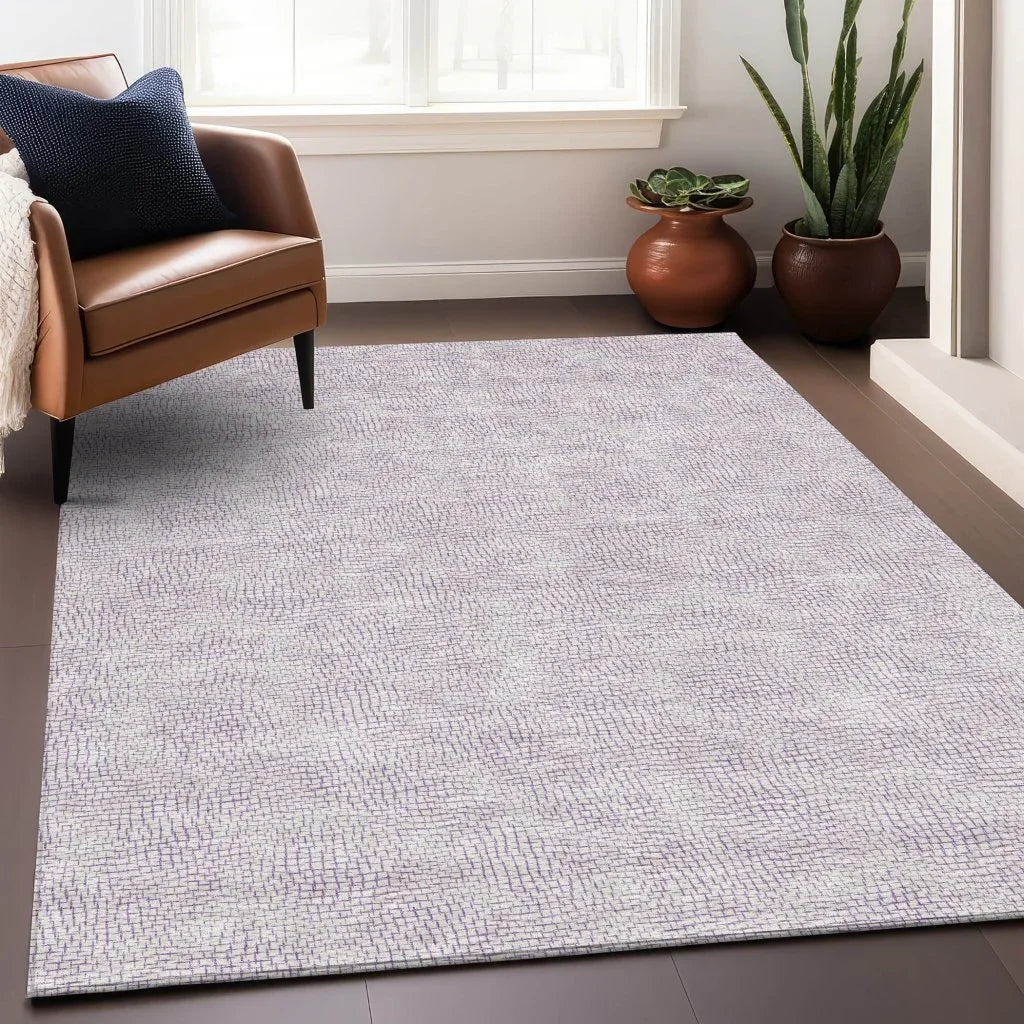 LOOMLAN Rugs Eleya Purple Washable Indoor-Outdoor Rug