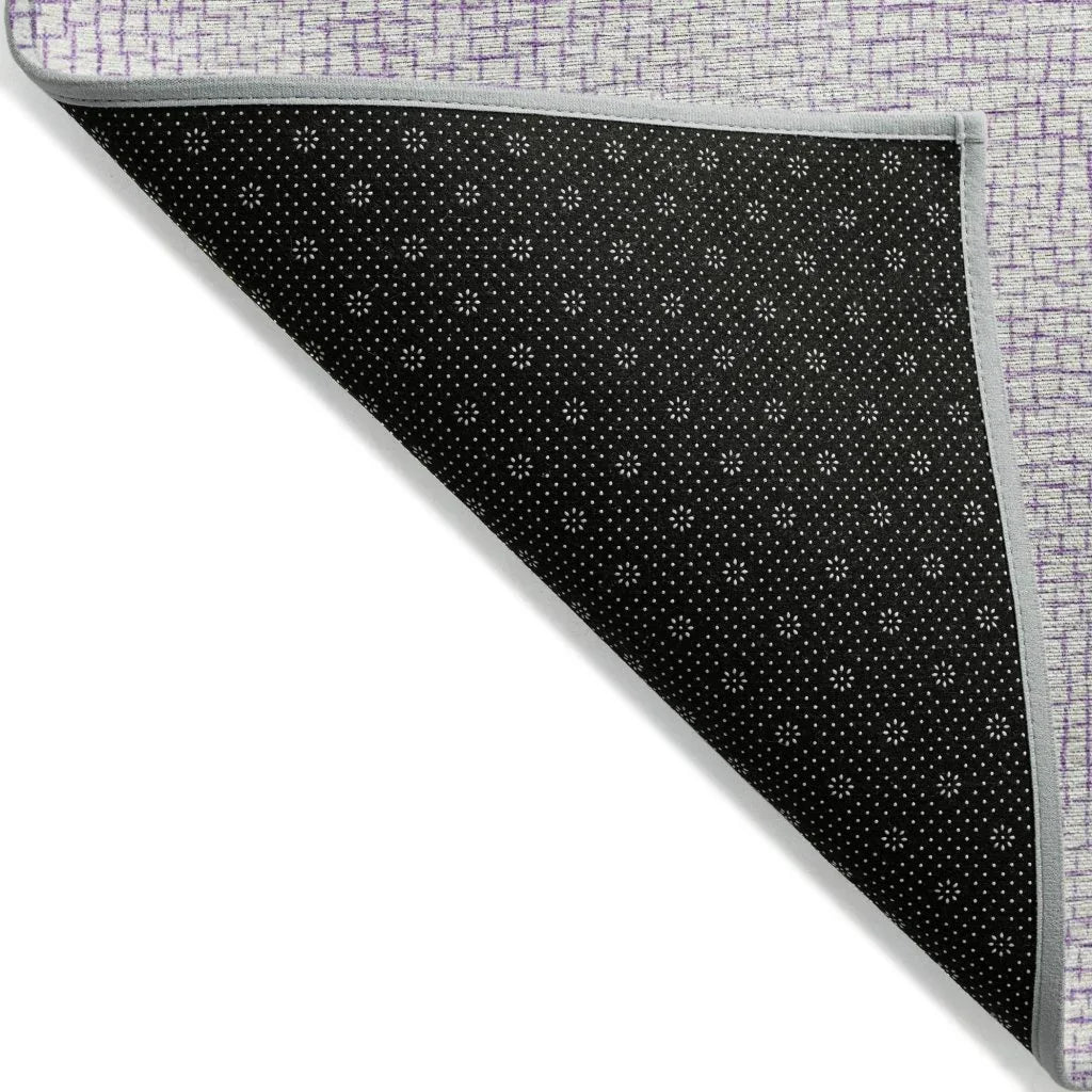 LOOMLAN Rugs Eleya Purple Washable Indoor-Outdoor Rug