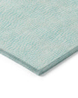 LOOMLAN Rugs Eleya Teal Washable Indoor-Outdoor Rug