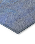 LOOMLAN Rugs Elien Blue Washable Indoor-Outdoor Rug