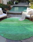 LOOMLAN Rugs Elien Green Washable Indoor-Outdoor Rug