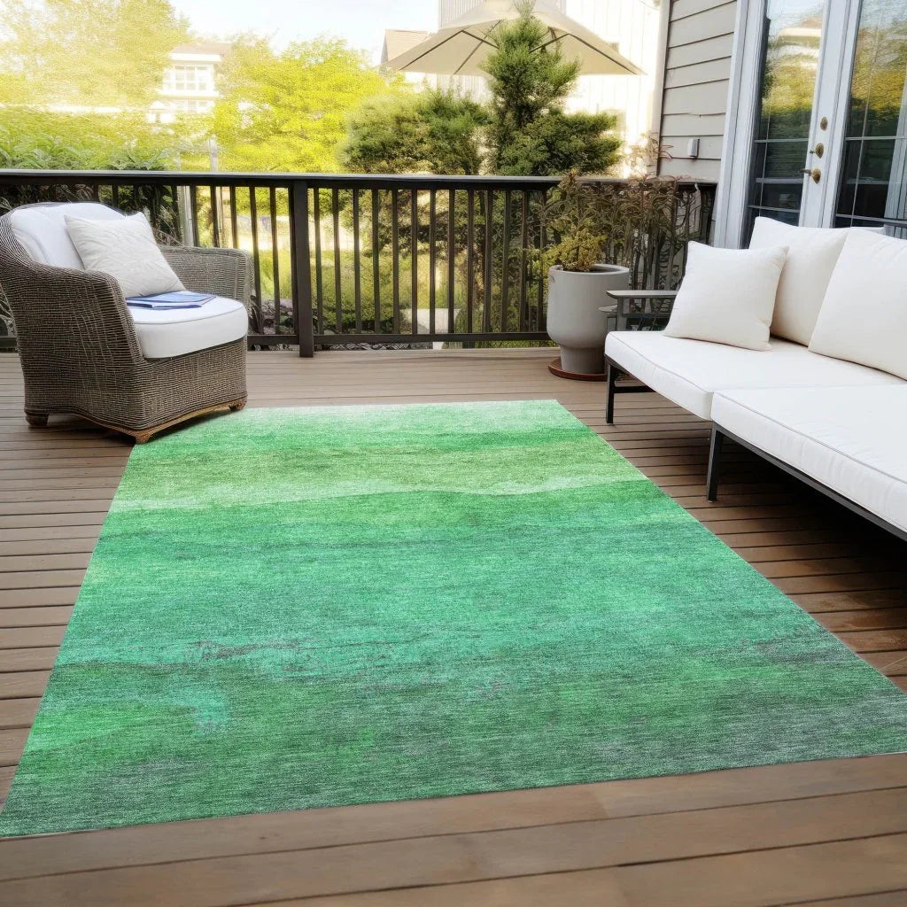 LOOMLAN Rugs Elien Green Washable Indoor-Outdoor Rug