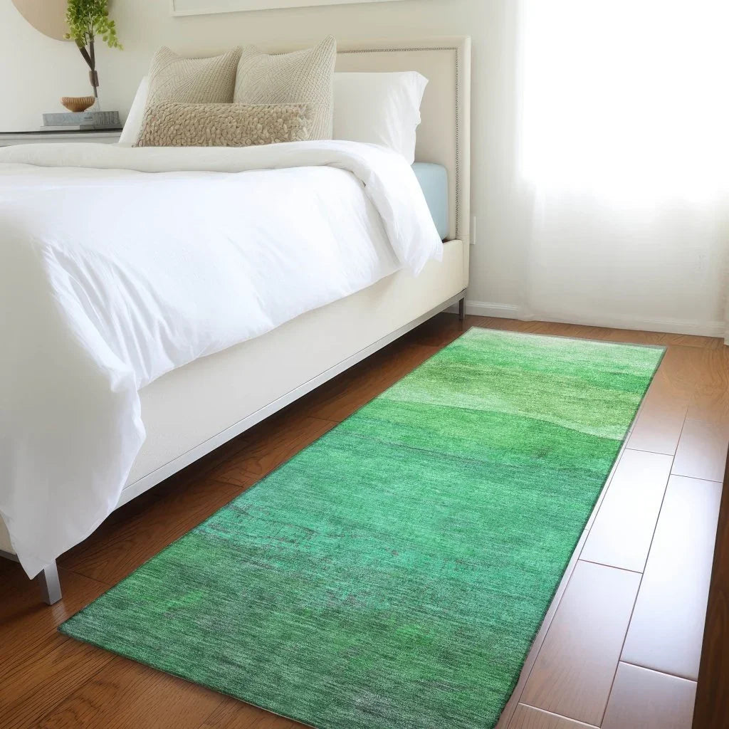 LOOMLAN Rugs Elien Green Washable Indoor-Outdoor Rug