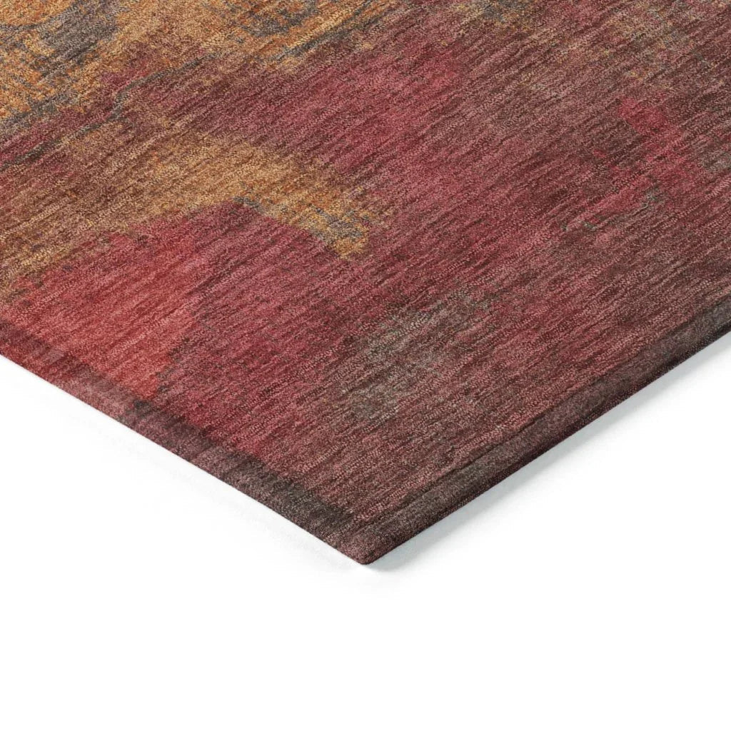 LOOMLAN Rugs Elien Pink Washable Indoor-Outdoor Rug