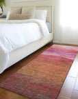LOOMLAN Rugs Elien Pink Washable Indoor-Outdoor Rug