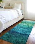 LOOMLAN Rugs Elien Teal Washable Indoor-Outdoor Rug