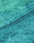 LOOMLAN Rugs Elien Teal Washable Indoor-Outdoor Rug