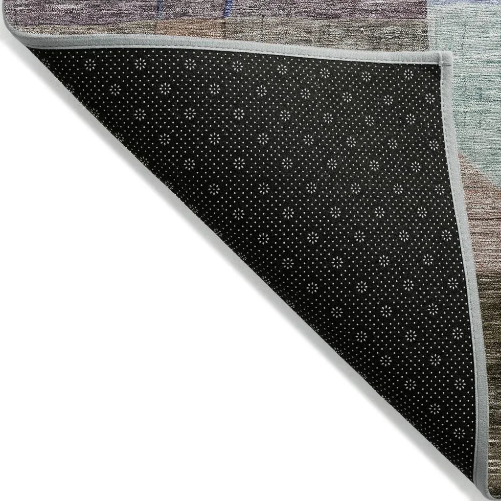 LOOMLAN Rugs Elina Brown Washable Indoor-Outdoor Rug