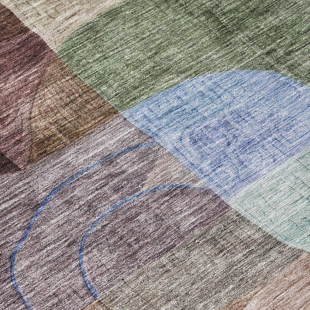LOOMLAN Rugs Elina Brown Washable Indoor-Outdoor Rug