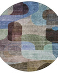 LOOMLAN Rugs Elina Brown Washable Indoor-Outdoor Rug