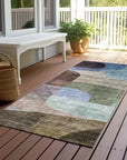 LOOMLAN Rugs Elina Brown Washable Indoor-Outdoor Rug
