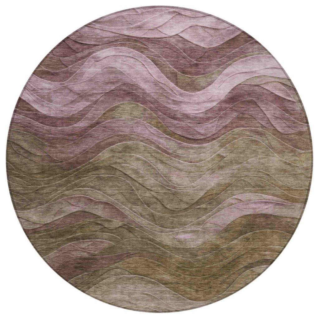 LOOMLAN Rugs Elion Brown Washable Indoor-Outdoor Rug