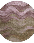 LOOMLAN Rugs Elion Brown Washable Indoor-Outdoor Rug